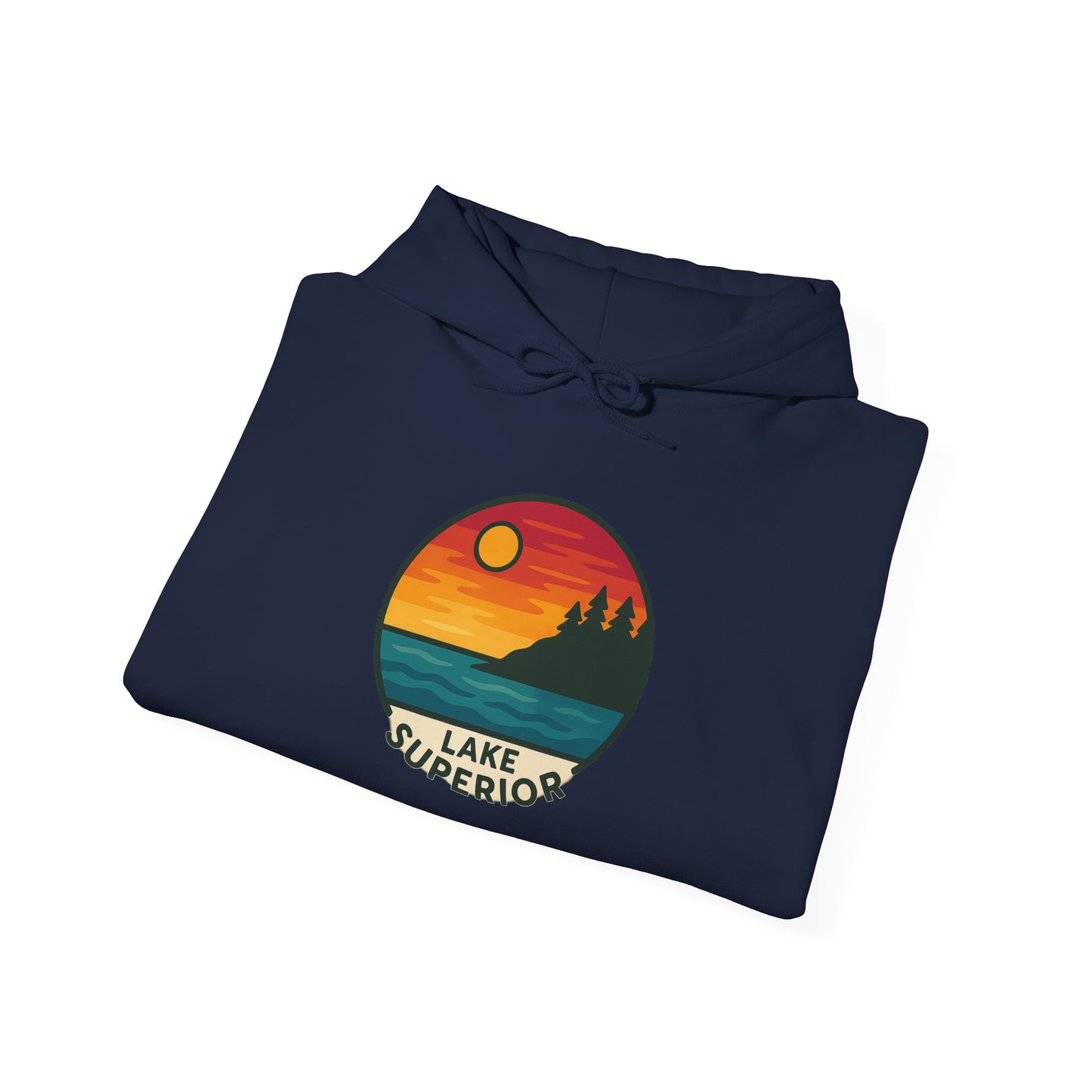 Lake Superior Hoodie, Cozy Casual Wear, Unisex Sweatshirt, Lake Lover Gift, Outdoor Adventure Apparel, Summer Retreat Fashion