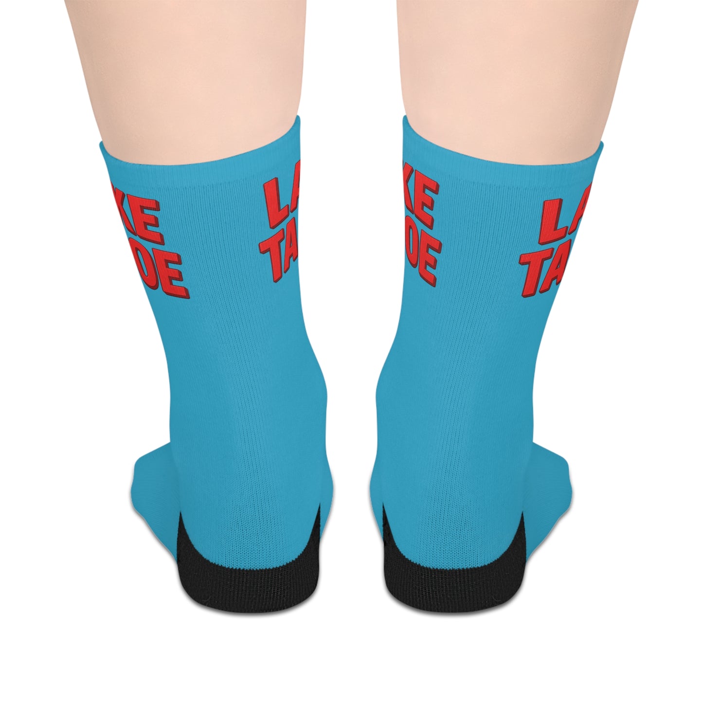 Lake Tahoe Cool Casual Mid-length Socks | Fun Lifestyle Gift, Quirky Fashion Accessory, Unique Socks for Everyday Wear