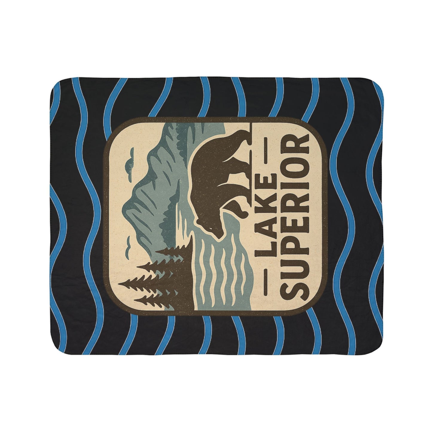 Lake Superior Fleece Sherpa Blanket