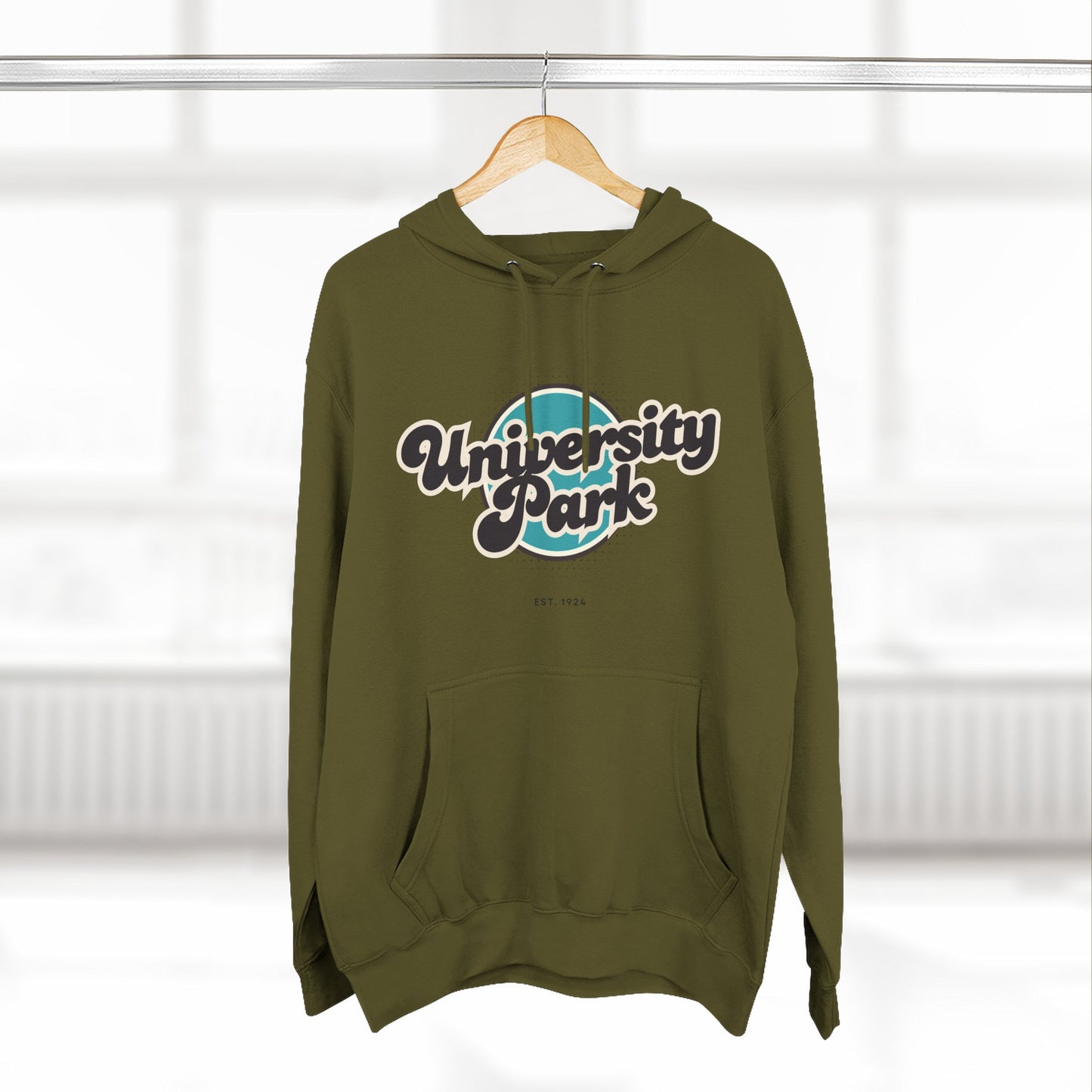 University Park Retro Vibe Hoodie for Casual Days, Streetwear, Unisex Gift, Cozy Layering Apparel