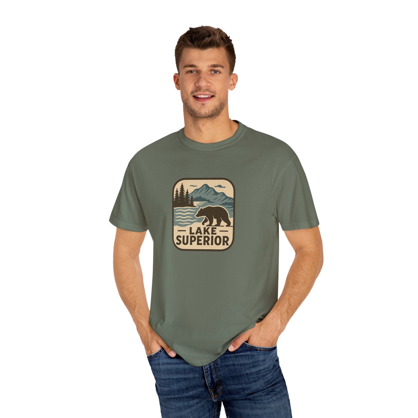 Lake Superior Unisex T-Shirt, Casual Graphic Tee, Nature Lover Gift, Outdoor Adventure Shirt, Vacation Souvenir, Summer Wear