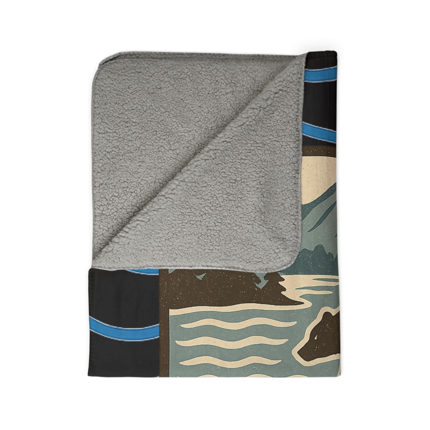 Lake Superior Fleece Sherpa Blanket