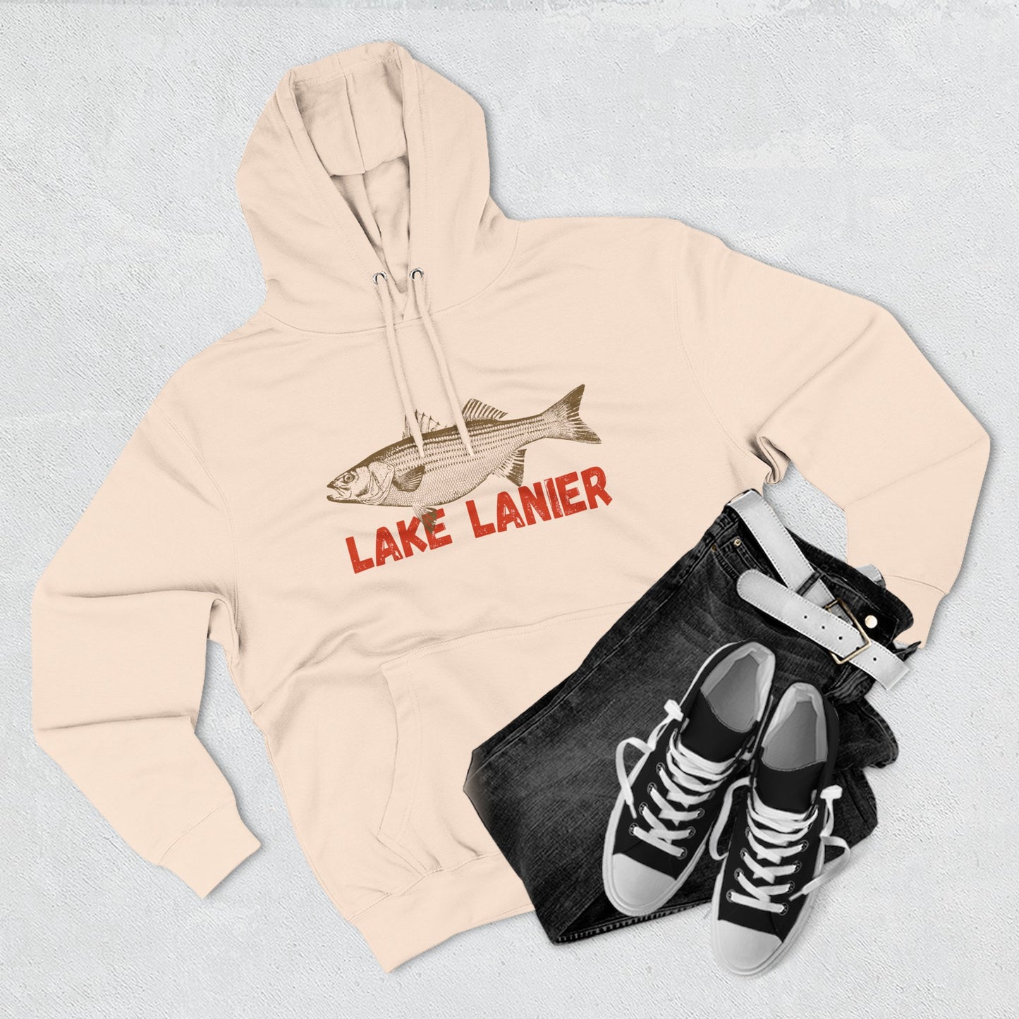 Lake Lanier Fishing Fleece Hoodie | Cozy Outdoor Style, Perfect Gift for Fishing Lovers, Summer & Winter Essentials, Lake Life Apparel