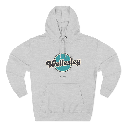 Wellesley Retro Vibe Hoodie for Casual Days, Streetwear, Unisex Gift, Cozy Layering Apparel