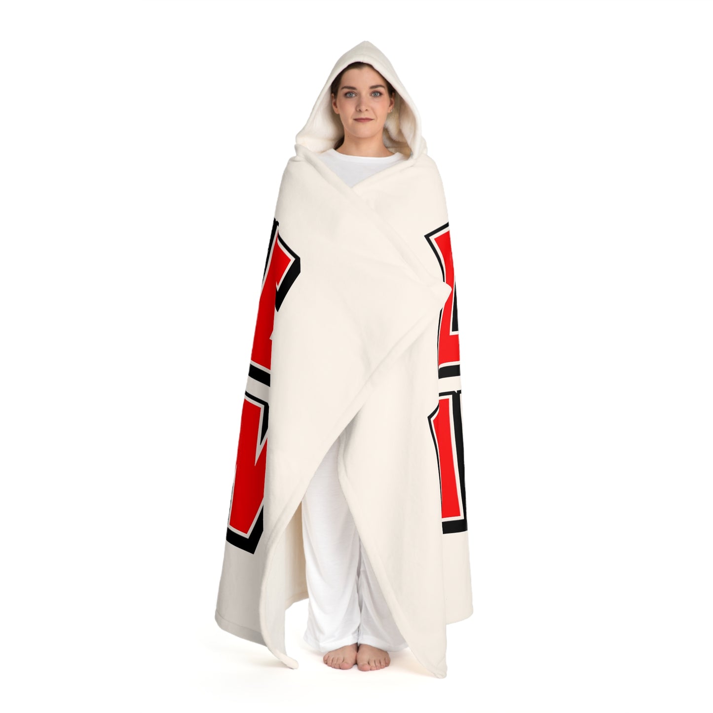 Lake Huron Cozy Hooded Sherpa Fleece Blanket - Perfect for Chilly Evenings, Movie Nights, Cozy Home Décor, Gifts for Her, Winter Snuggles