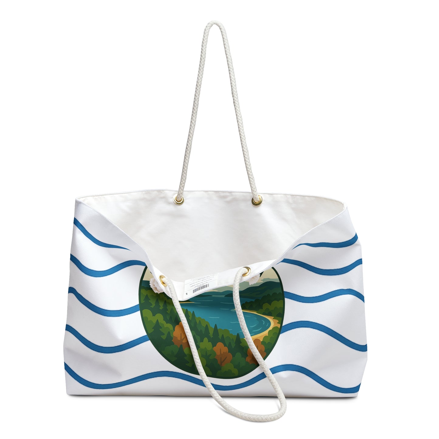 Lake Geneva Weekender Bag White | Travel Tote, Beach Bag, Vacation Essentials, Escape Bag, Lake Life Carryall