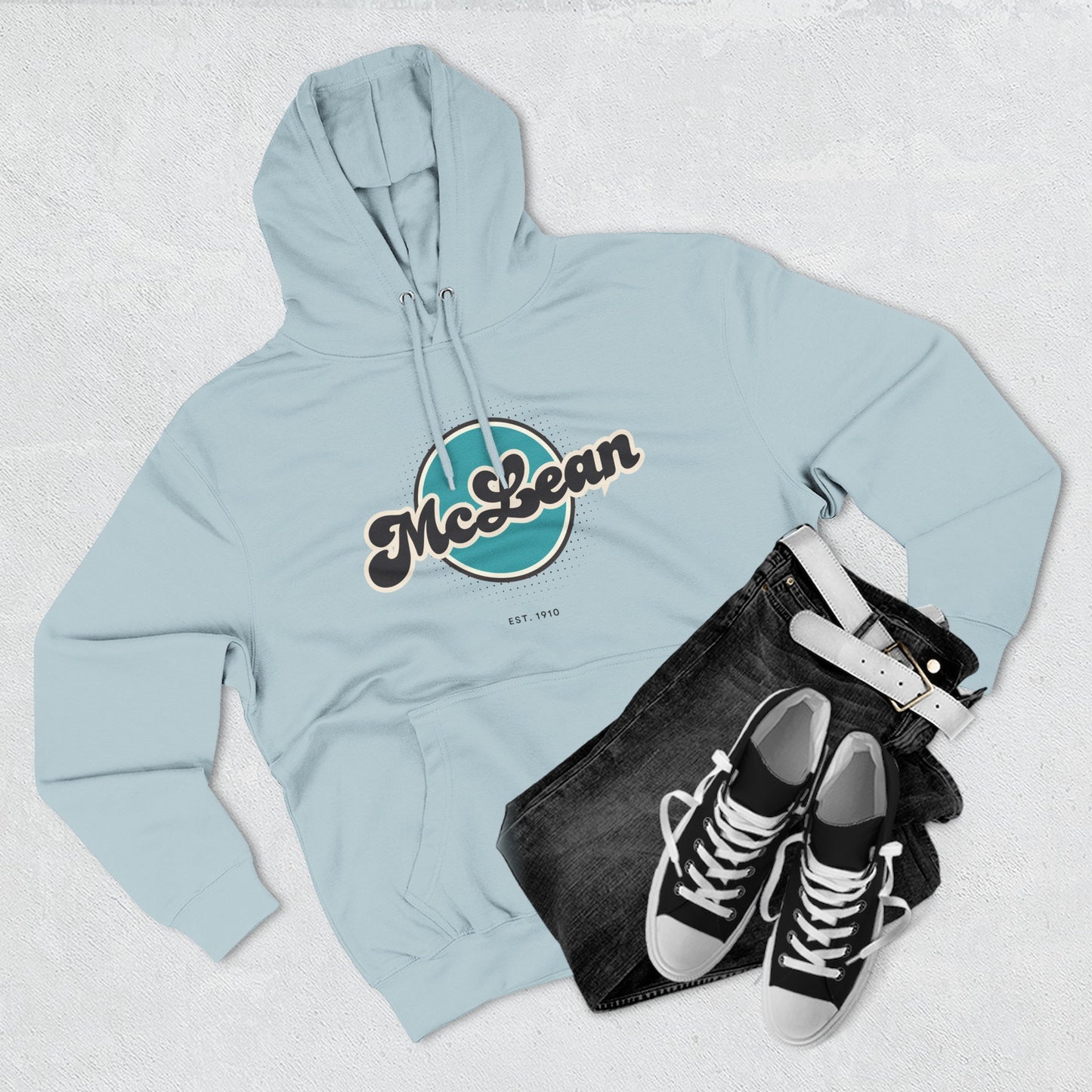 McLean Retro Vibe Hoodie for Casual Days, Streetwear, Unisex Gift, Cozy Layering Apparel