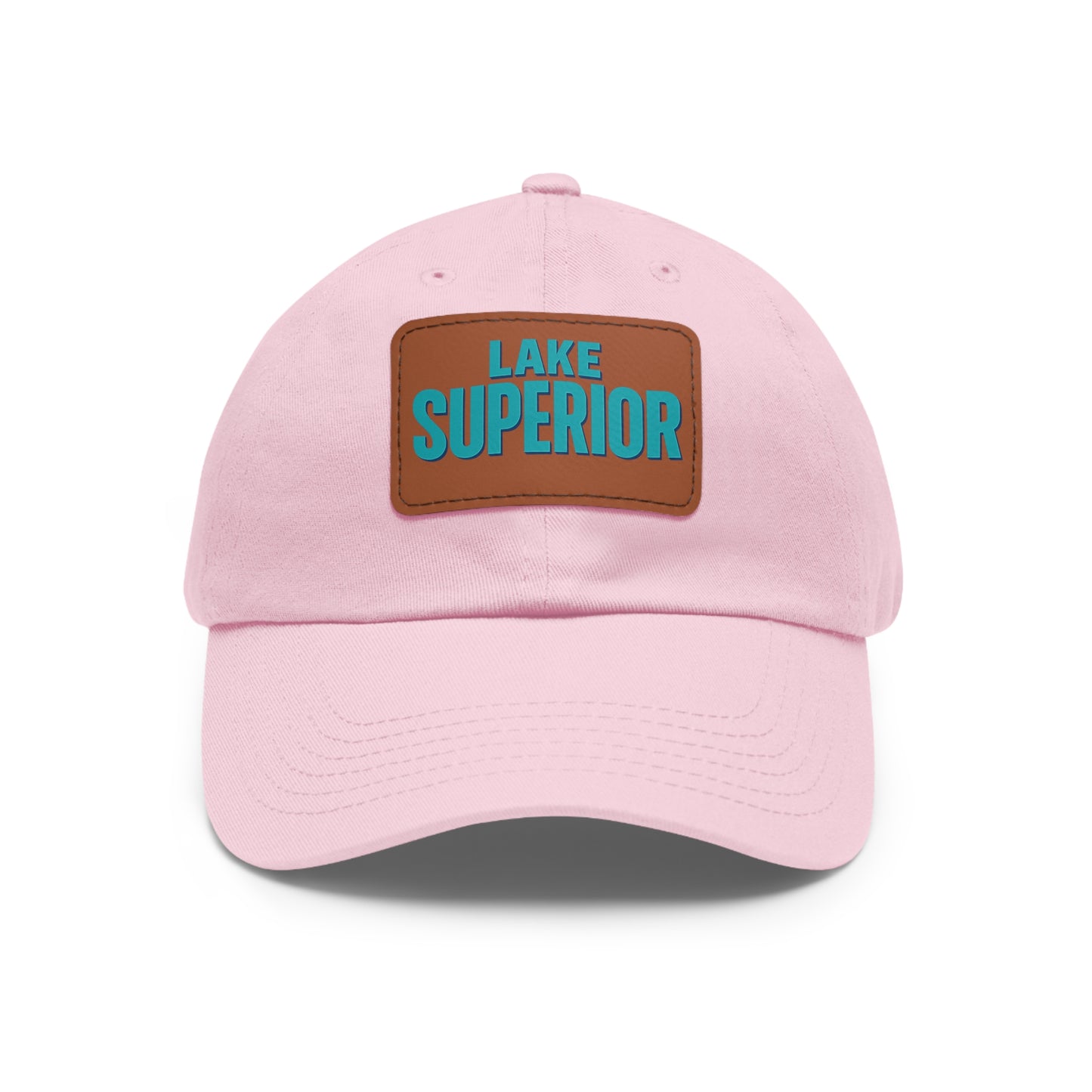 Lake Superior Dad Hat with Leather Patch (Rectangle)