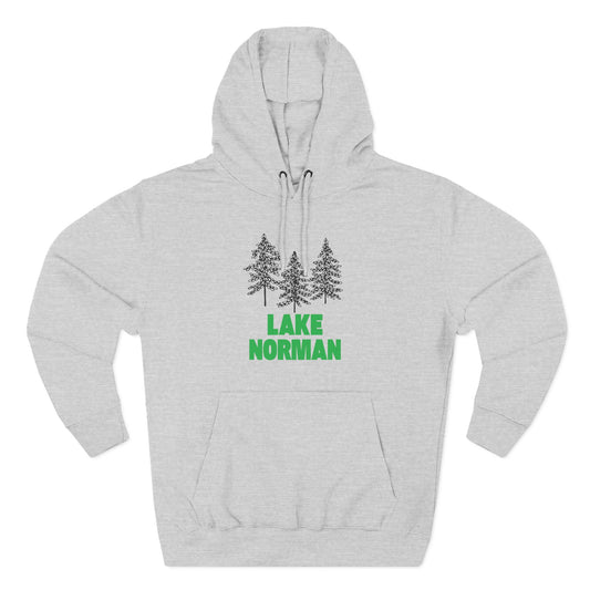 Lake Norman Fleece Hoodie, Cozy Sweatshirt, Outdoor Adventure Wear, Unique Gift for Lake Lovers, Perfect for Fall and Winter