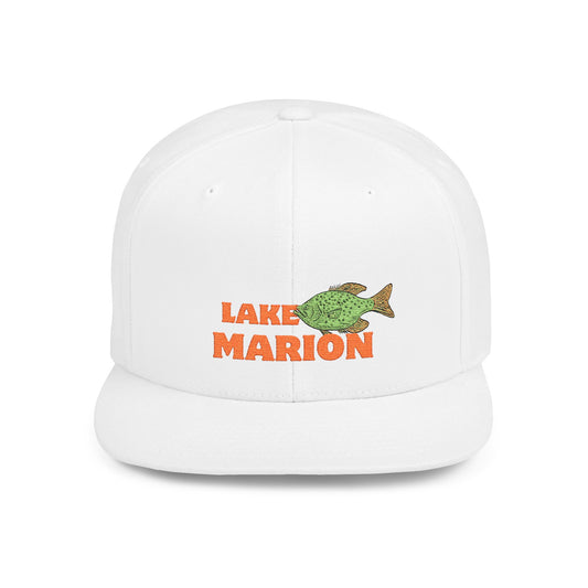 Lake Marion Fish Flat Bill Snapback Hat, Fishing Cap, Outdoor Gear, Lake House Gift, Summer Accessories, Stylish Headwear