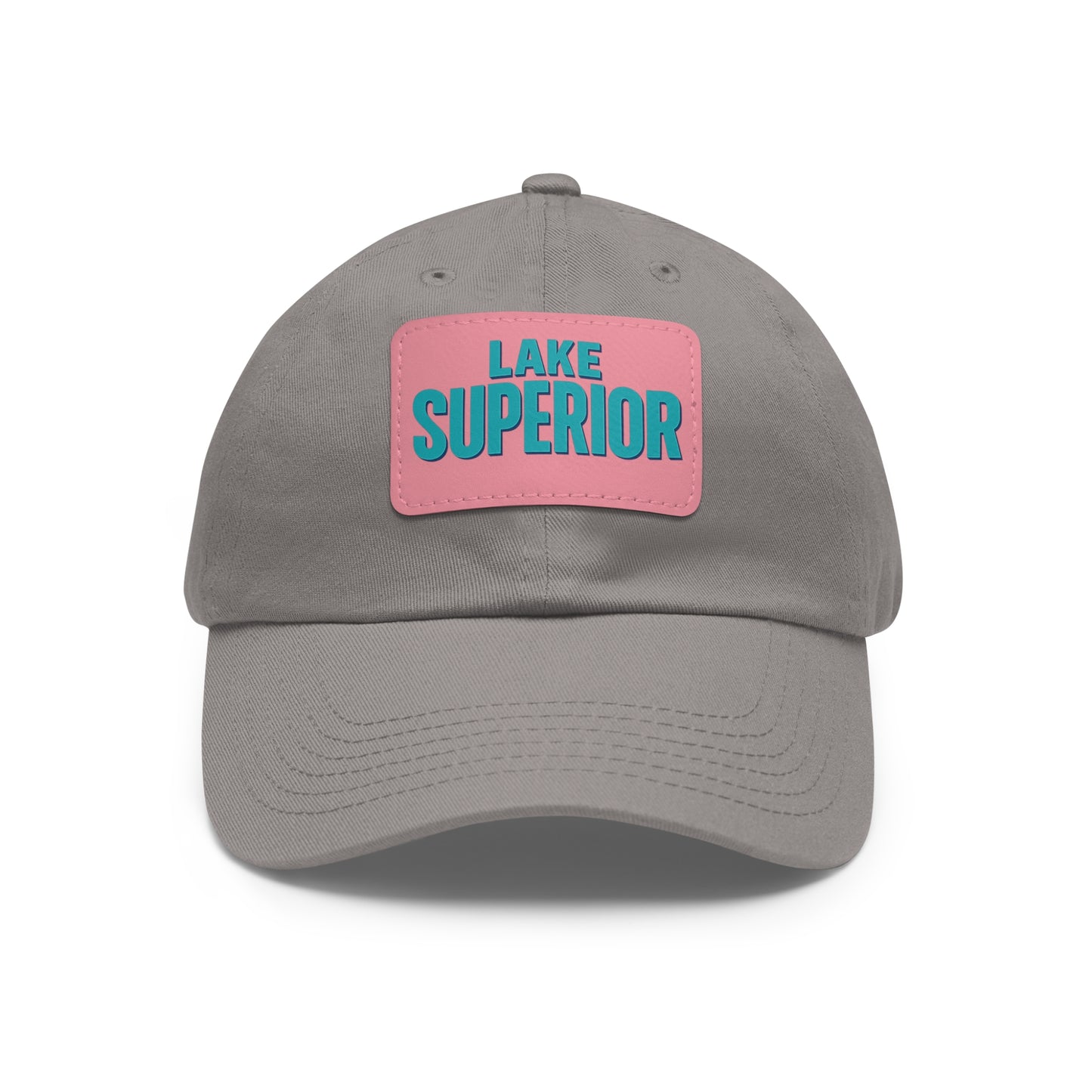 Lake Superior Dad Hat with Leather Patch (Rectangle)
