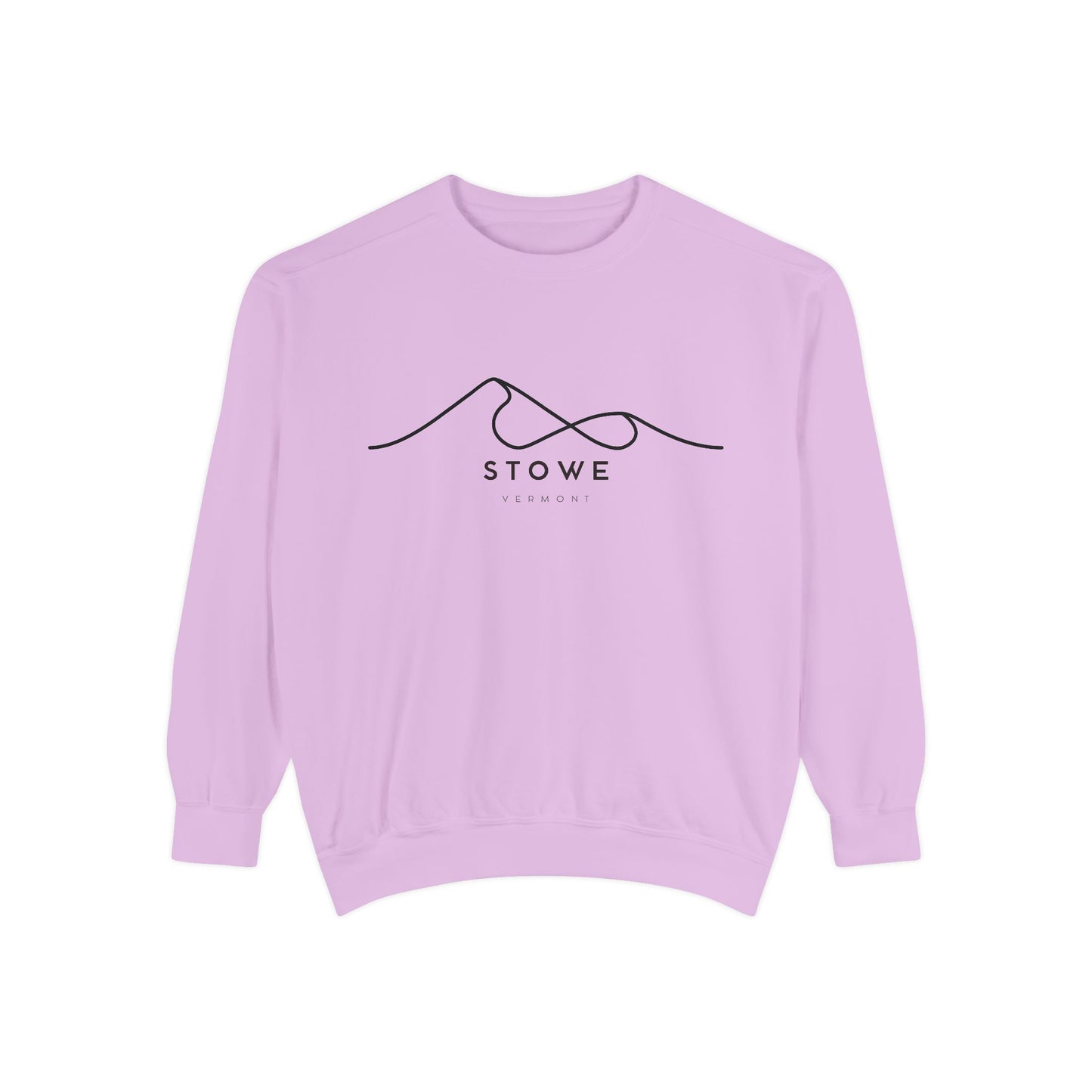 Stowe Chill Vibes Sweatshirt - Unisex Garment-Dyed Style, Perfect for Lounging