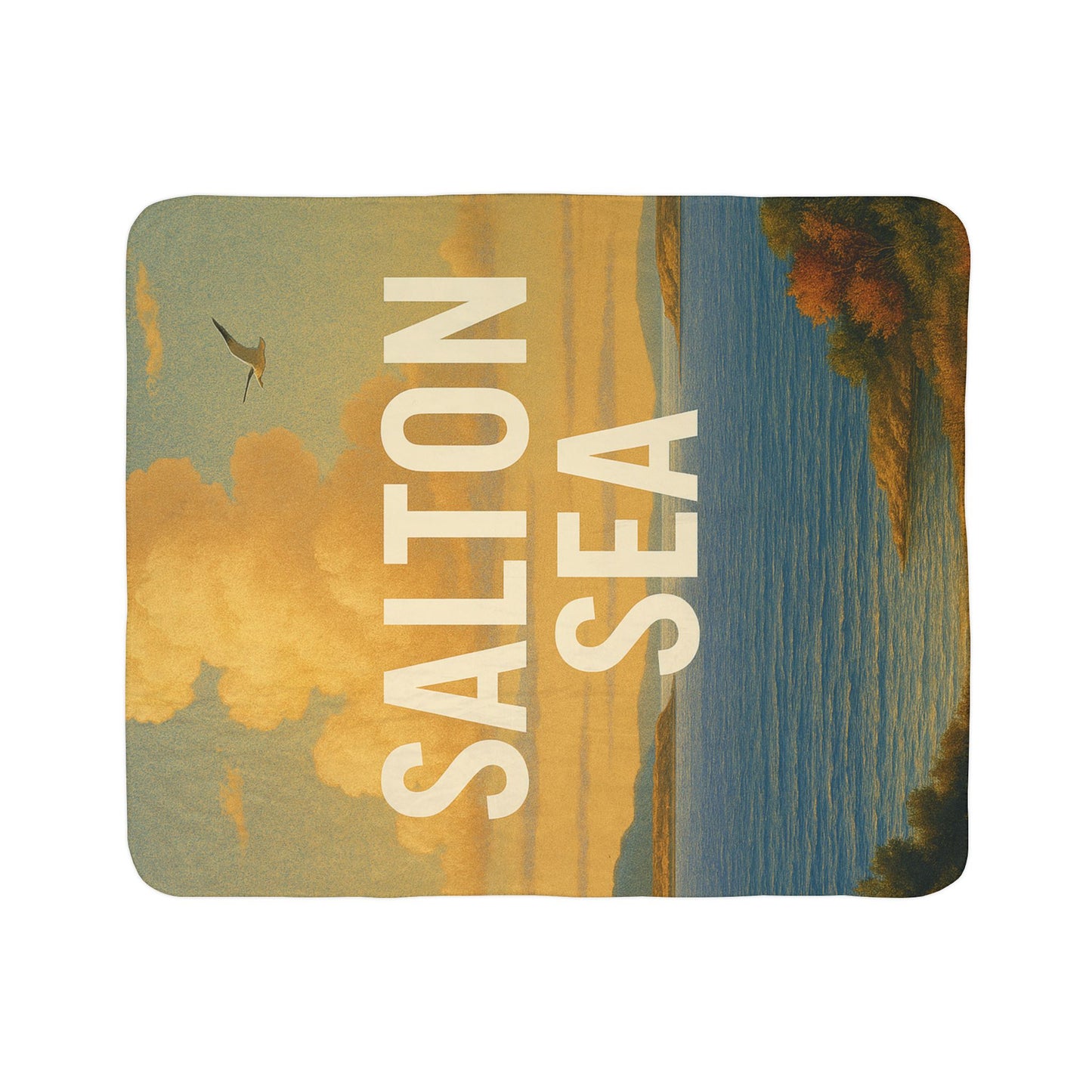 Salton Sea Fleece Sherpa Blanket