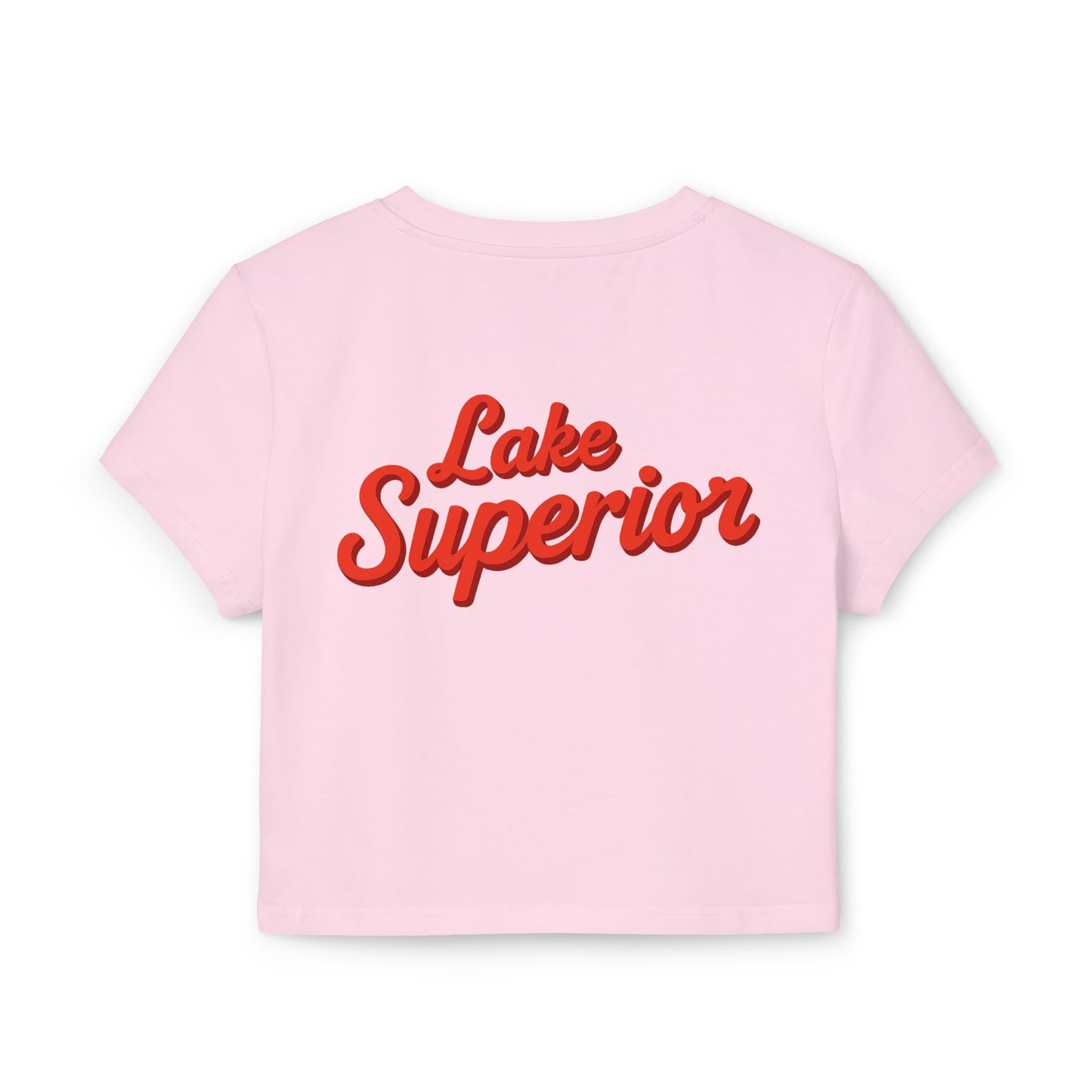 Lake Superior Women's Baby Tee - Vintage Style, Lake Lover Shirt, Summer Outfit, Nature Lover Gift, Travel-Inspired Top