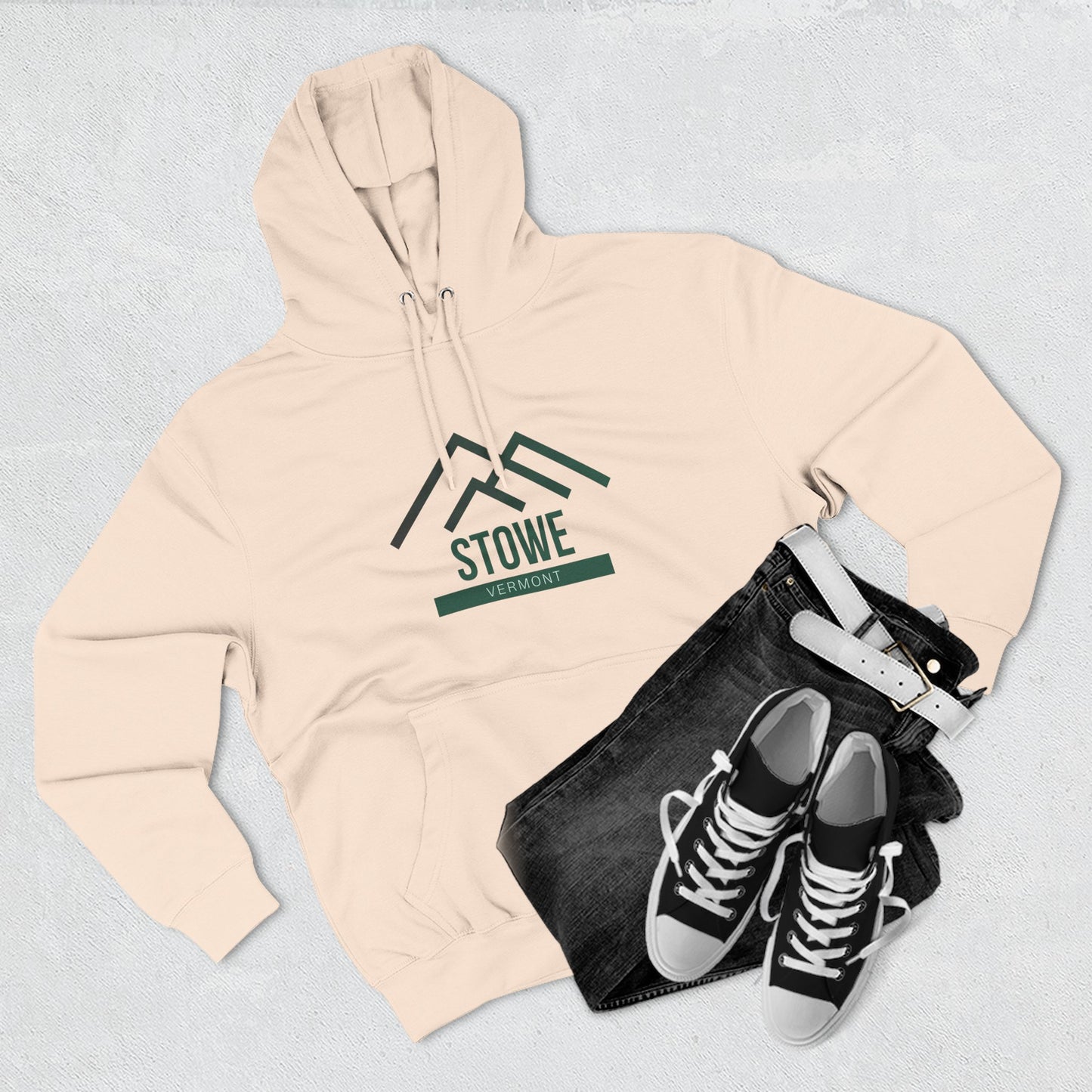 Stowe Vibes Hoodie with Design, Perfect for Autumn Lovers, Comfortable and Stylish, Great Gift for Vacations