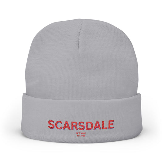 Scarsdale Cozy Custom Knit Beanie - Personalized Scarsdale Hat, Winter Accessory, Gifts for Him, Her, Stylish Warmth
