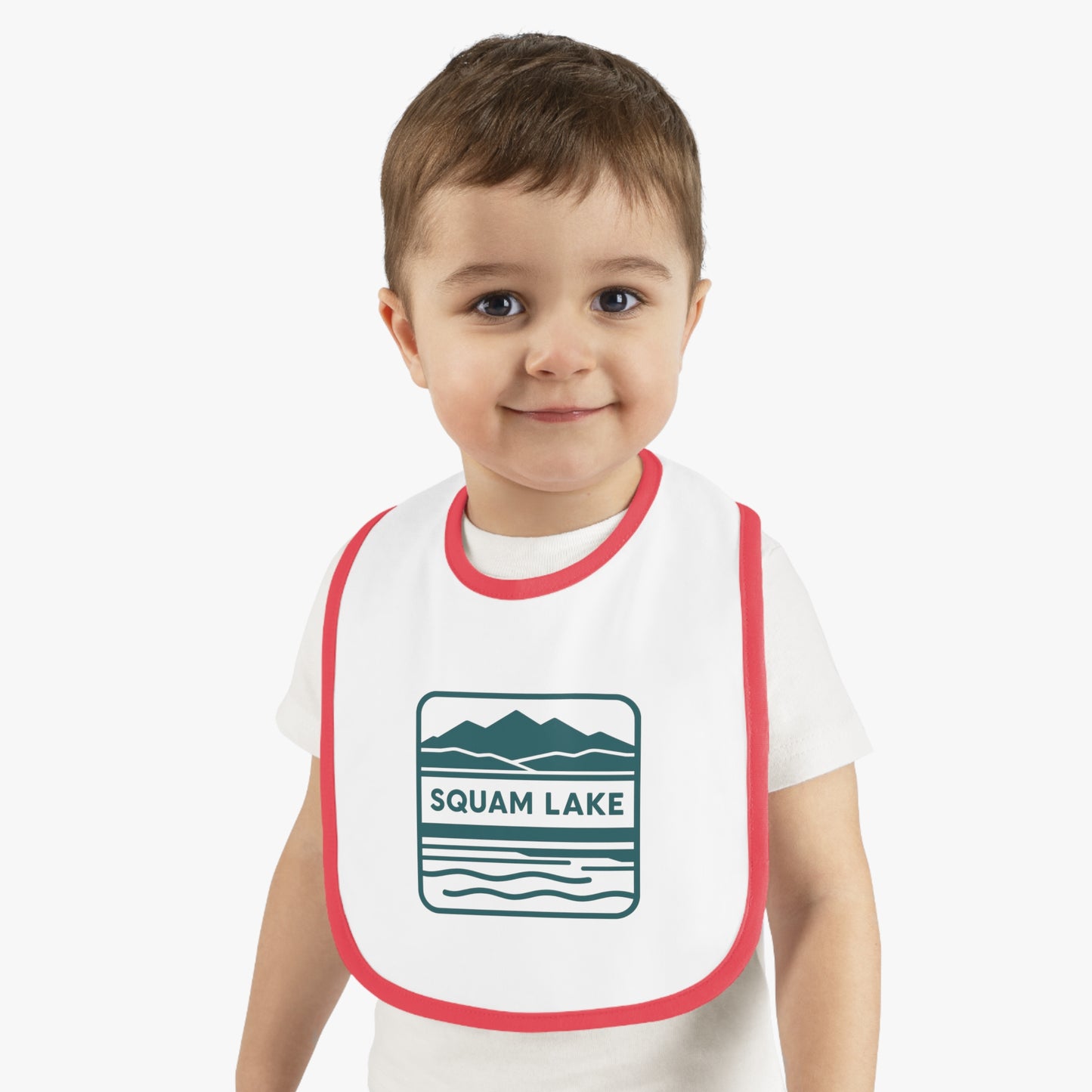 Squam Lake Baby Contrast Trim Jersey Bib