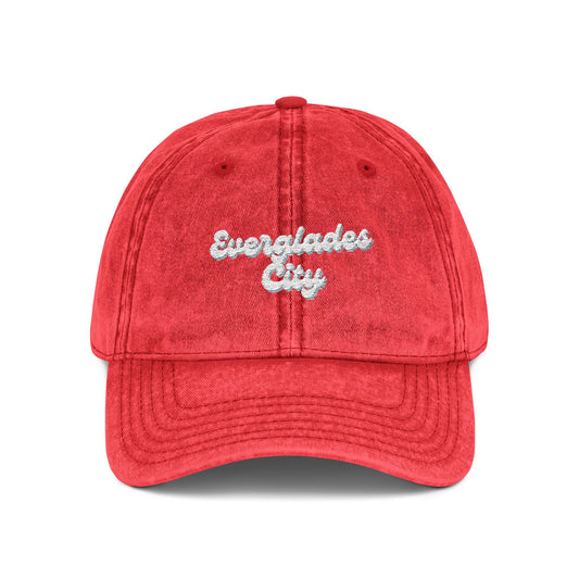 Everglades City Vintage Embroidered Cap, Stylish Baseball Hat, Trendy Sun Hat, Gifts for Him/Her, Casual Outdoor Accessory