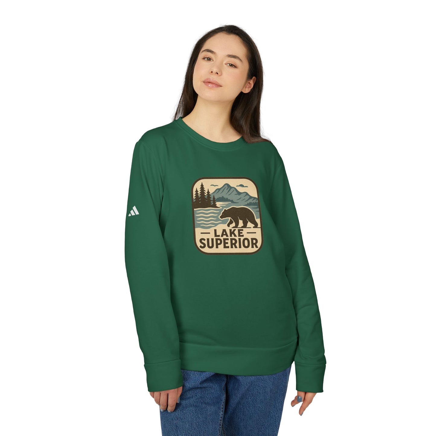 Lake Superior Cozy Outdoor Sweatshirt for Nature Lovers, Unisex Crewneck, Perfect for Hiking, Camping, or Relaxing at Home, Design