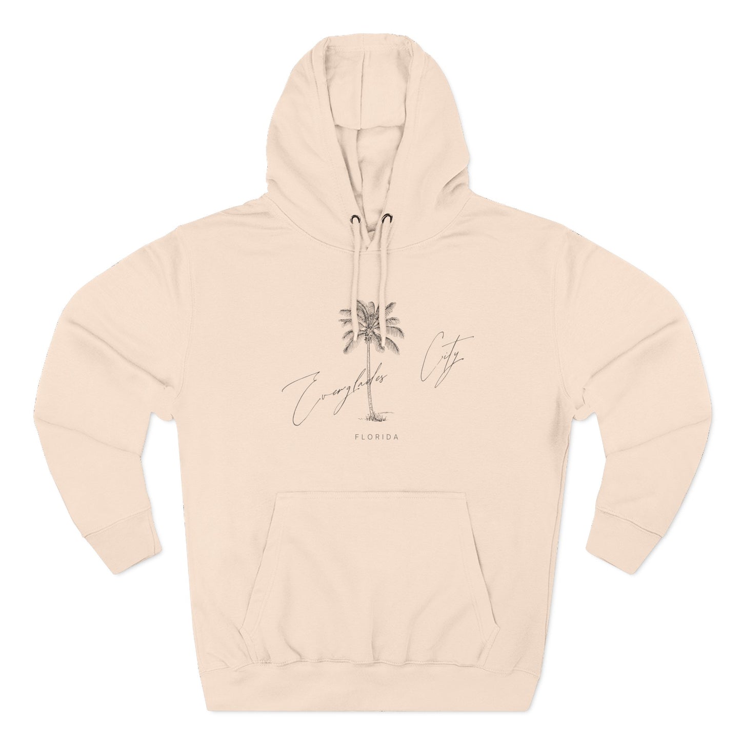 Everglades City Stylish Three-Panel Fleece Hoodie for Cozy Days, Casual Wear, Warm Layering, Gift for Him or Her