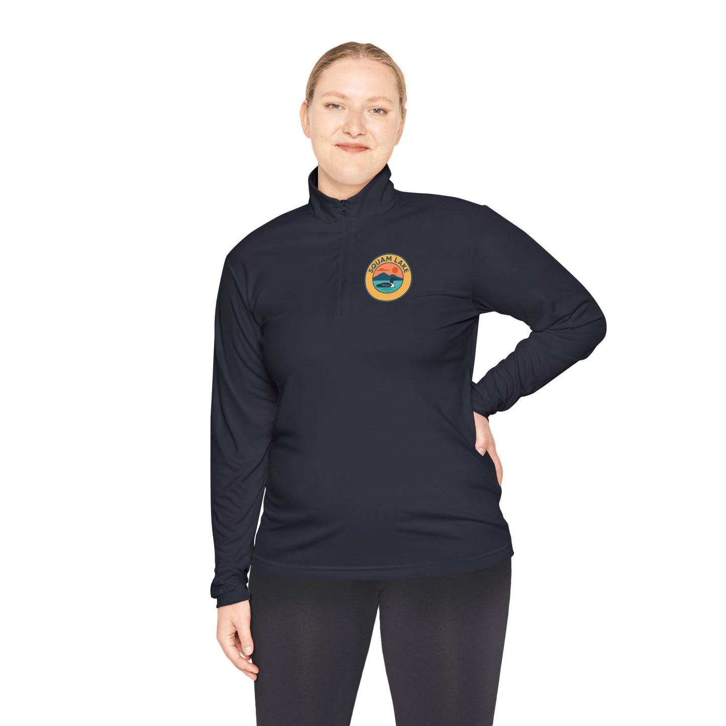 Cozy Unisex Quarter-Zip Pullover, Lake Apparel, Outdoor Gear, Relaxed Fit Layering, Gift for Nature Lovers