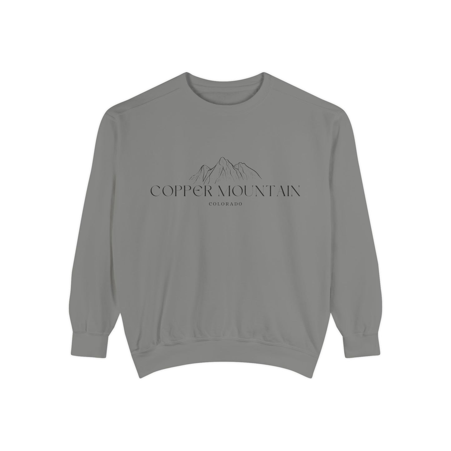 Copper Mountain Vibes Unisex Sweatshirt | Garment-Dyed Comfort, Perfect for Casual Outings, Travel, Gifts, Autumn Days