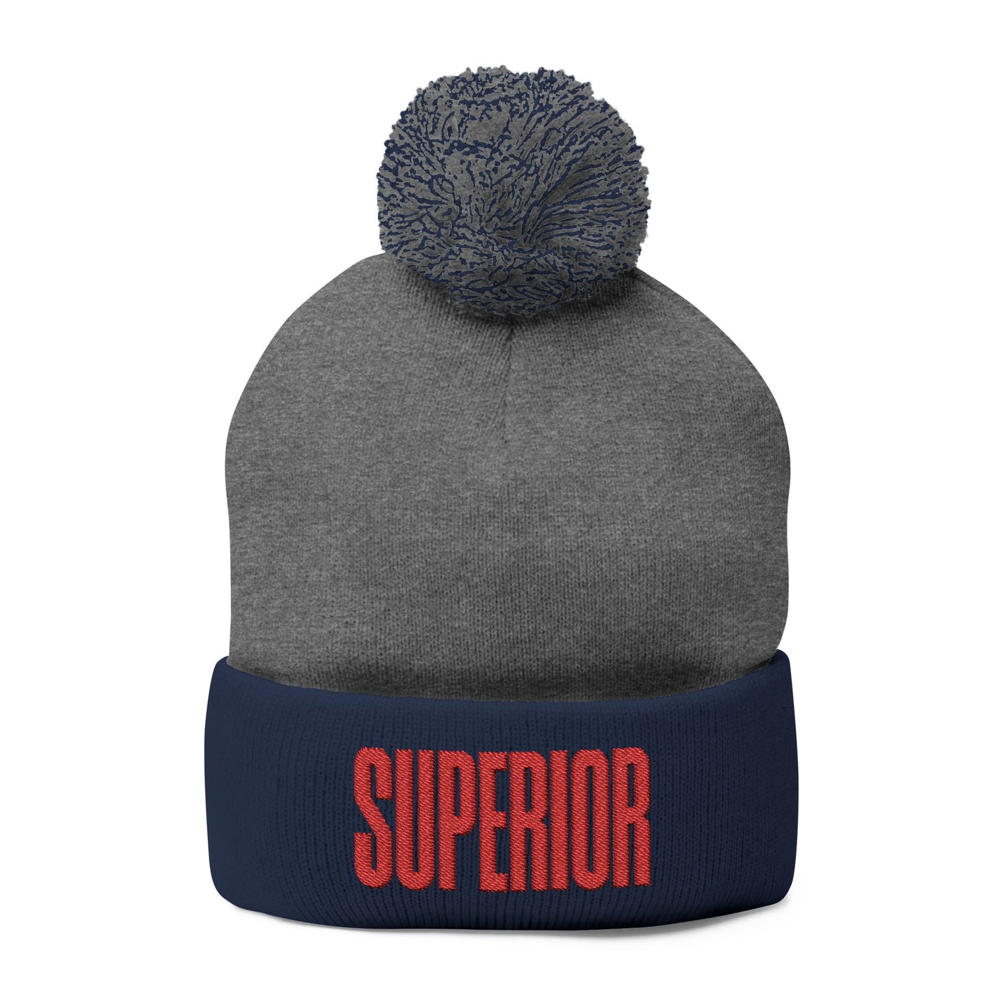 Lake Superior Pom-Pom Knit Cap (Embroidery)