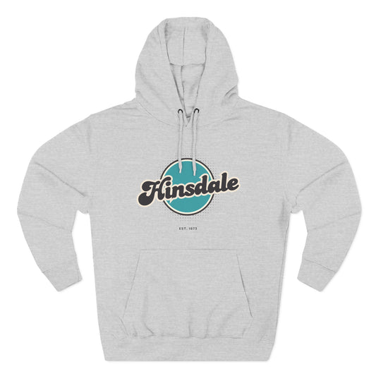 Hinsdale Retro Vibe Hoodie for Casual Days, Streetwear, Unisex Gift, Cozy Layering Apparel