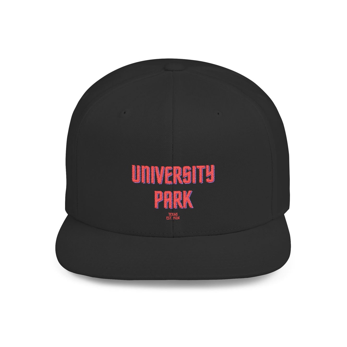 University Park Stylish Flat Bill Snapback Hat with Design, Perfect for Casual Outings, Streetwear, Gifts, Festivals, Everyday Wear