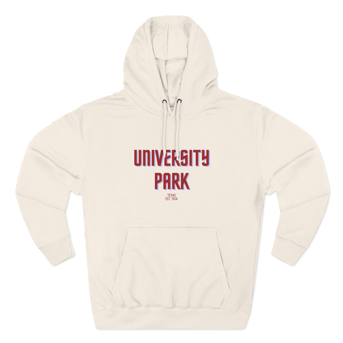 University Park Fleece Hoodie, Casual Sweatshirt, Cozy Layering Piece, Perfect Gift for All Occasions, Stylish Streetwear