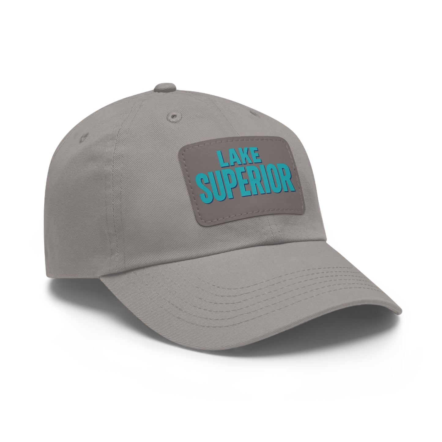 Lake Superior Dad Hat with Leather Patch (Rectangle)