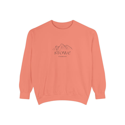 Stowe Vibes Unisex Sweatshirt | Garment-Dyed Comfort, Perfect for Casual Outings, Travel, Gifts, Autumn Days