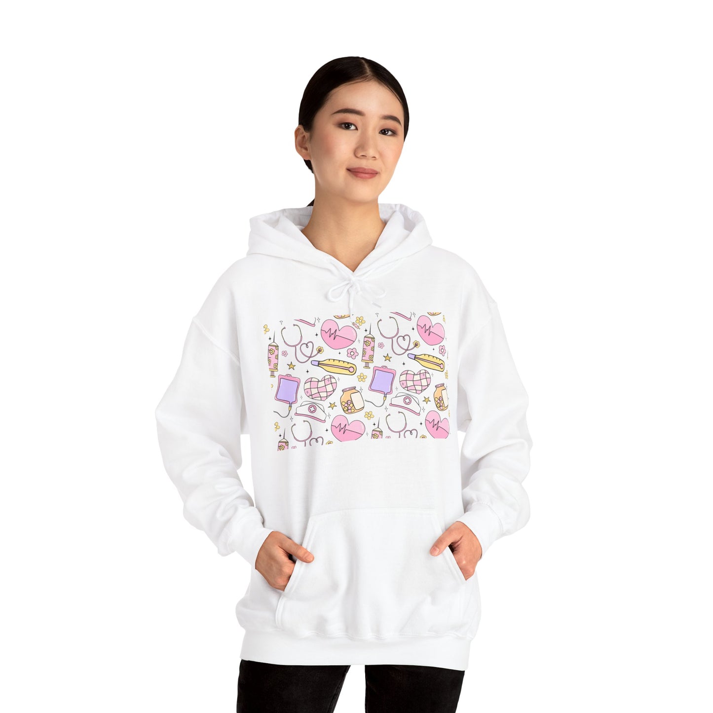 Nurse Cute Foodie Graphic Sweatshirt, Cozy Food Lover Pullover, Trendy Unisex Hoodie, Gift for Foodies, Cute Casual Wear