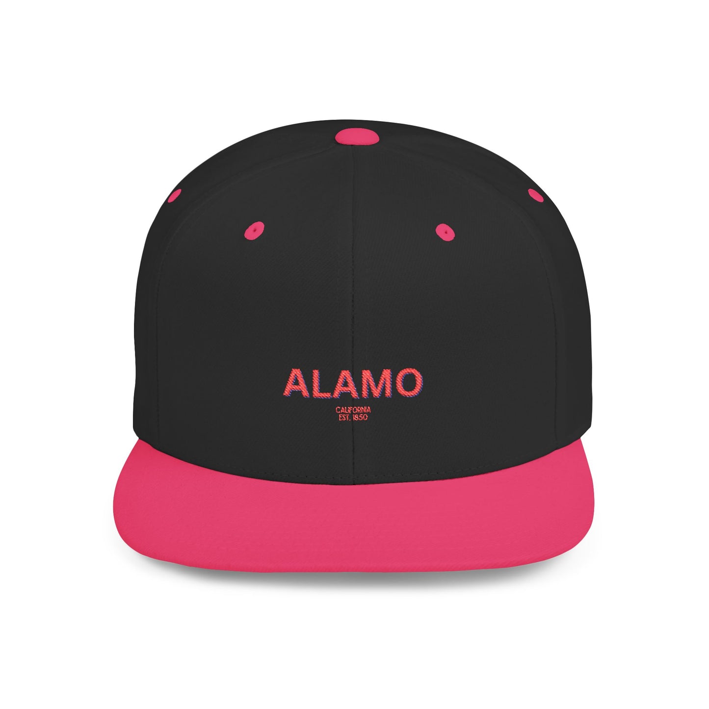 Alamo Stylish Flat Bill Snapback Hat with Design, Perfect for Casual Outings, Streetwear, Gifts, Festivals, Everyday Wear