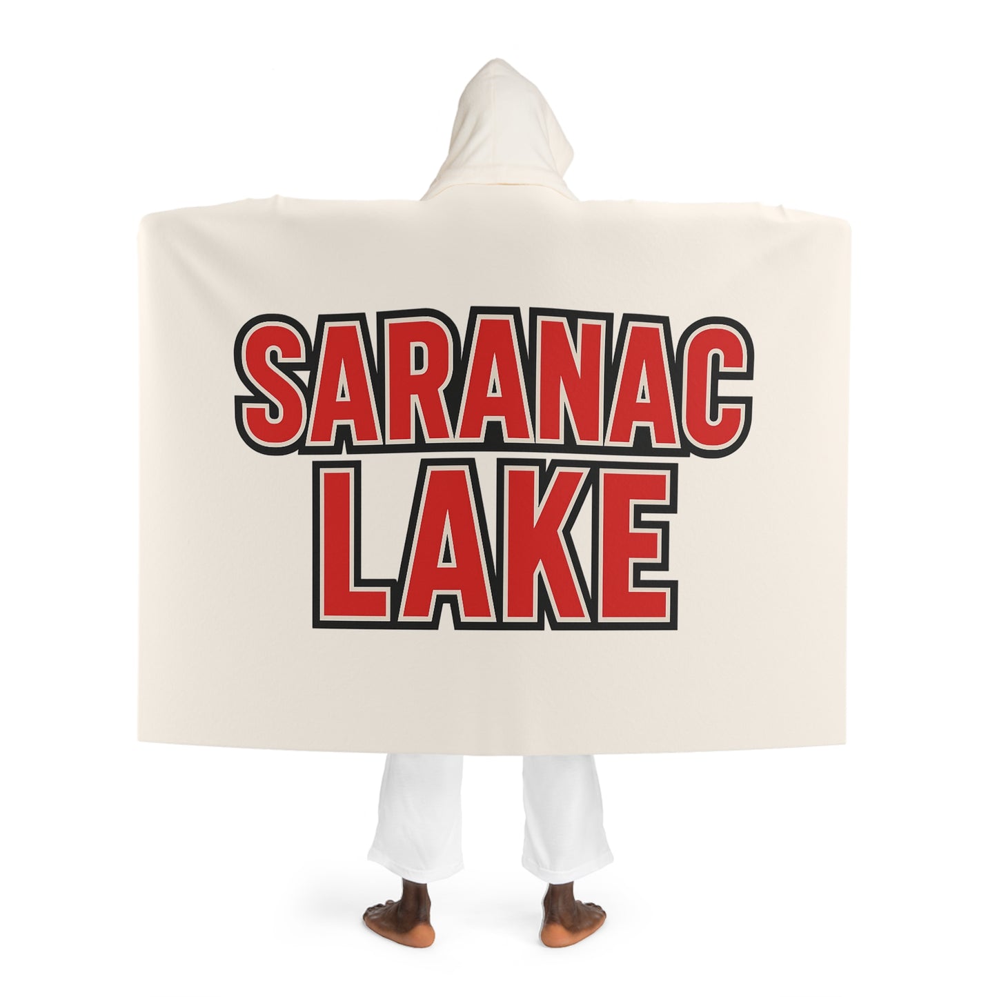 Saranac Lake Cozy Hooded Sherpa Fleece Blanket - Perfect for Chilly Evenings, Movie Nights, Cozy Home Décor, Gifts for Her, Winter Snuggles