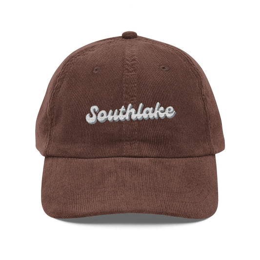 Southlake Vintage Corduroy Cap, Retro Fashion Hat, Cool Embroidered Cap, Casual Summer Accessory, Gift for Trendsetters