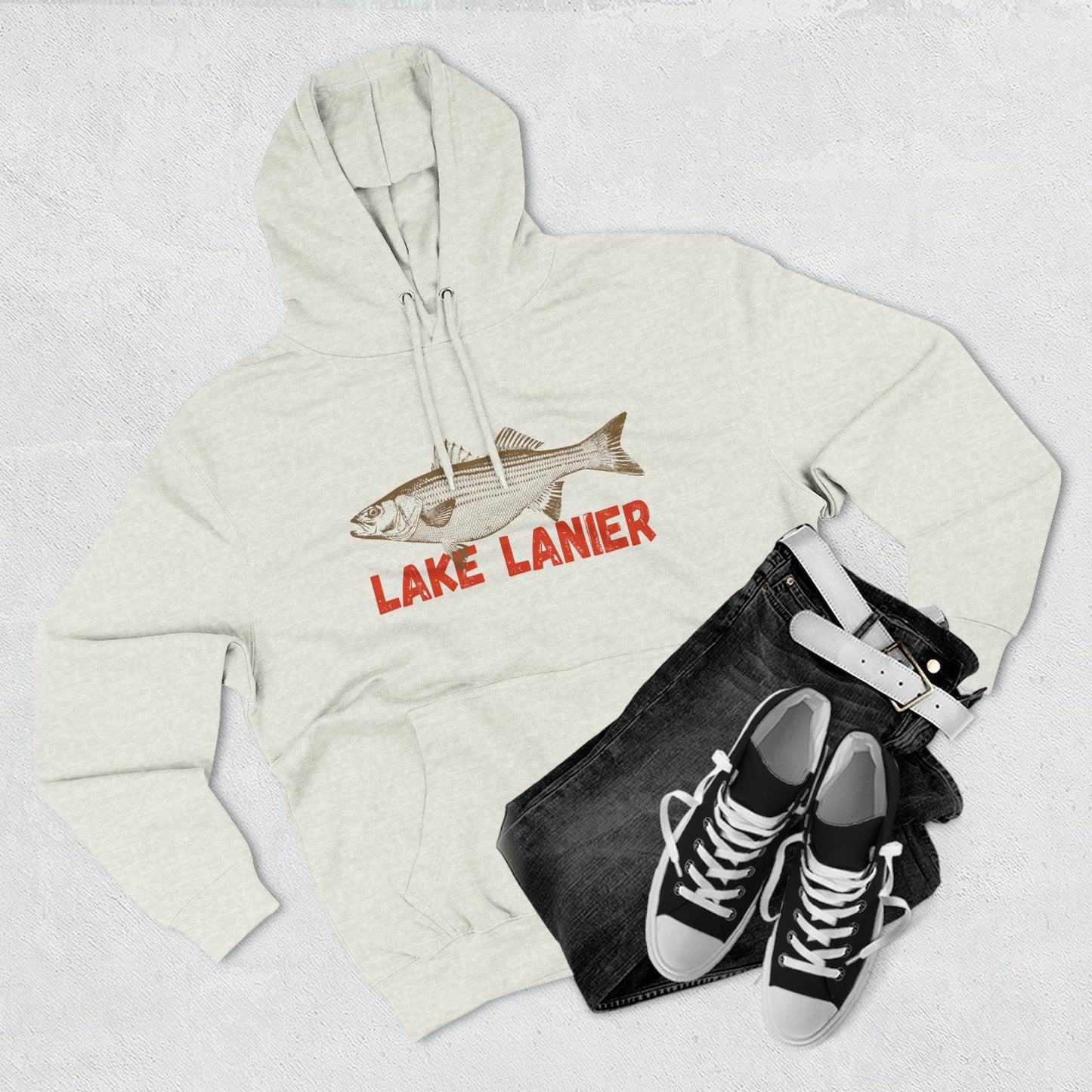 Lake Lanier Fishing Fleece Hoodie | Cozy Outdoor Style, Perfect Gift for Fishing Lovers, Summer & Winter Essentials, Lake Life Apparel