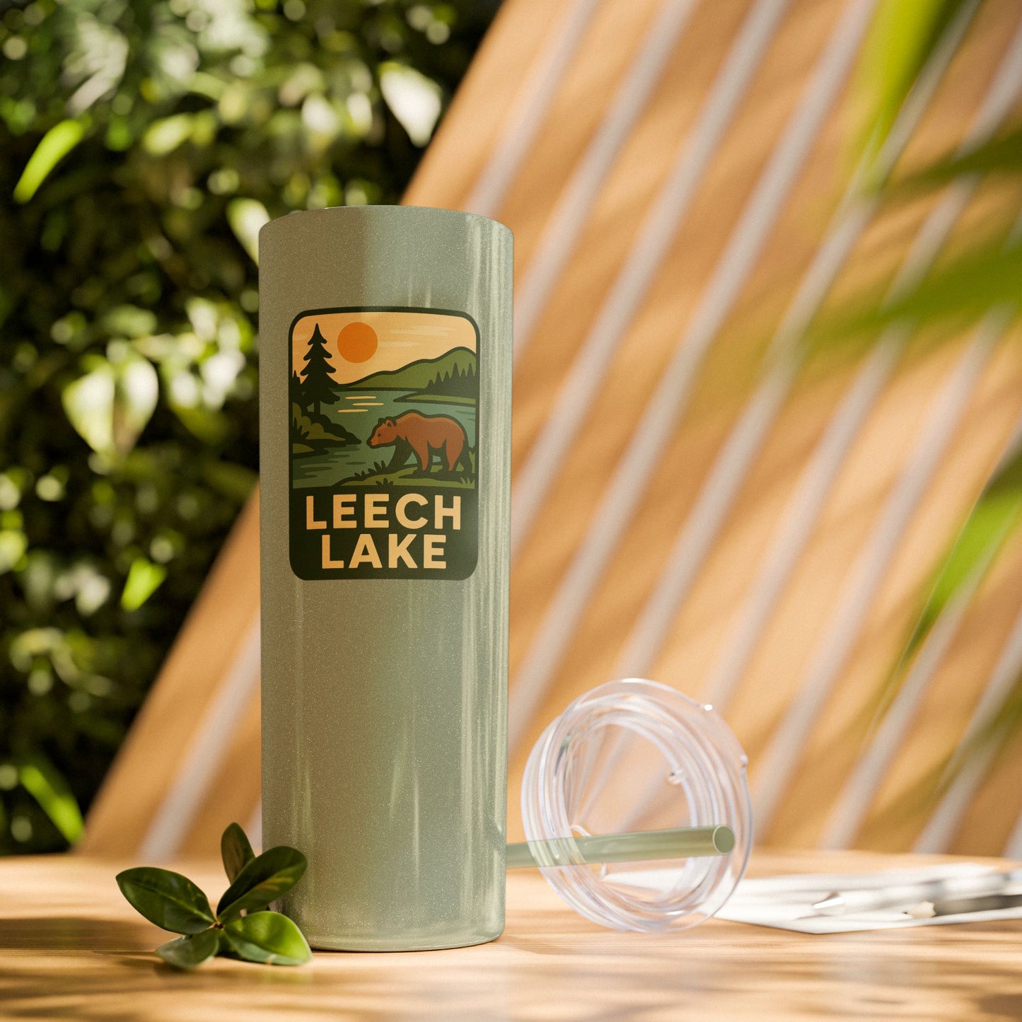 Leech Lake Skinny Tumbler - 20oz Travel Mug, Eco-Friendly Drinkware for Adventurers, Ideal for Camping, Picnics, and Daily Hydration