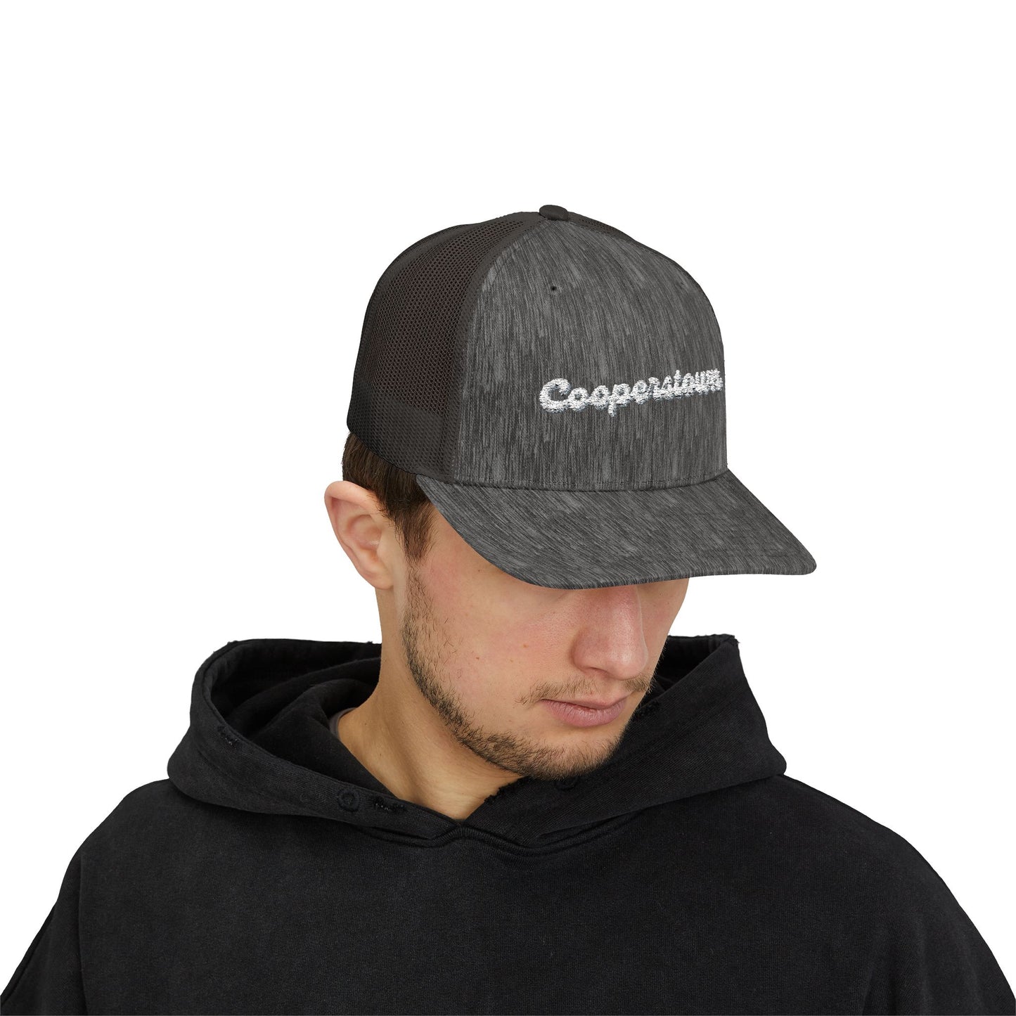 Cooperstown Sparkly Trucker Cap with Rhinestone 'Ballin' Style' Design | Trendy Snapback Hat for Fashion Lovers, Unisex Gift for Holidays