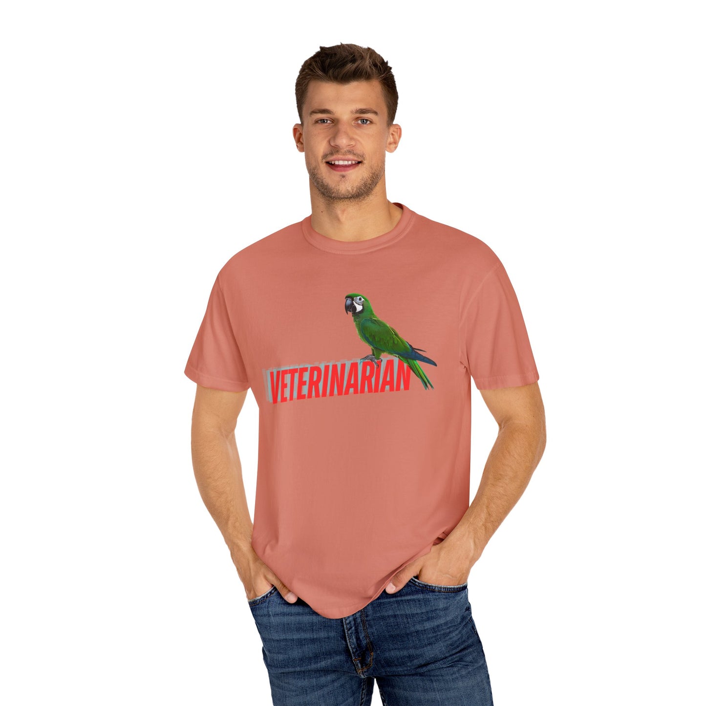 Veterinarian T-Shirt - Cute Parrot Graphic Tee for Animal Lovers, Gifts for Vet Students, Pet Owners, Animal Day Celebration