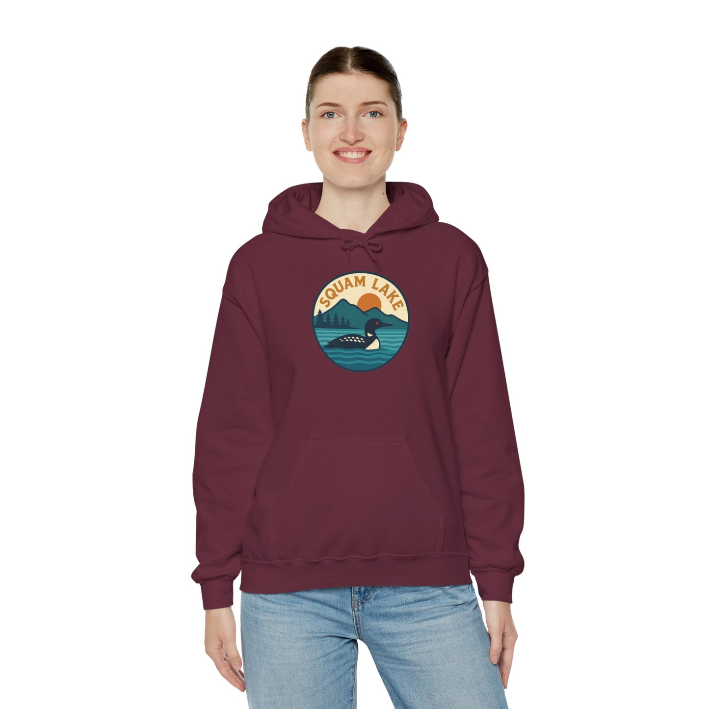 Squam Lake Hoodie, Cozy Casual Wear, Unisex Sweatshirt, Lake Lover Gift, Outdoor Adventure Apparel, Summer Retreat Fashion