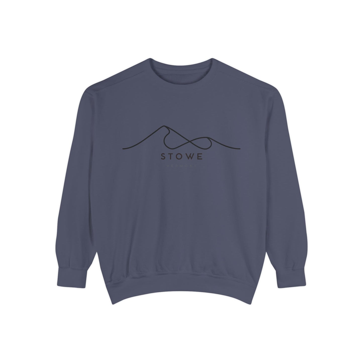 Stowe Chill Vibes Sweatshirt - Unisex Garment-Dyed Style, Perfect for Lounging