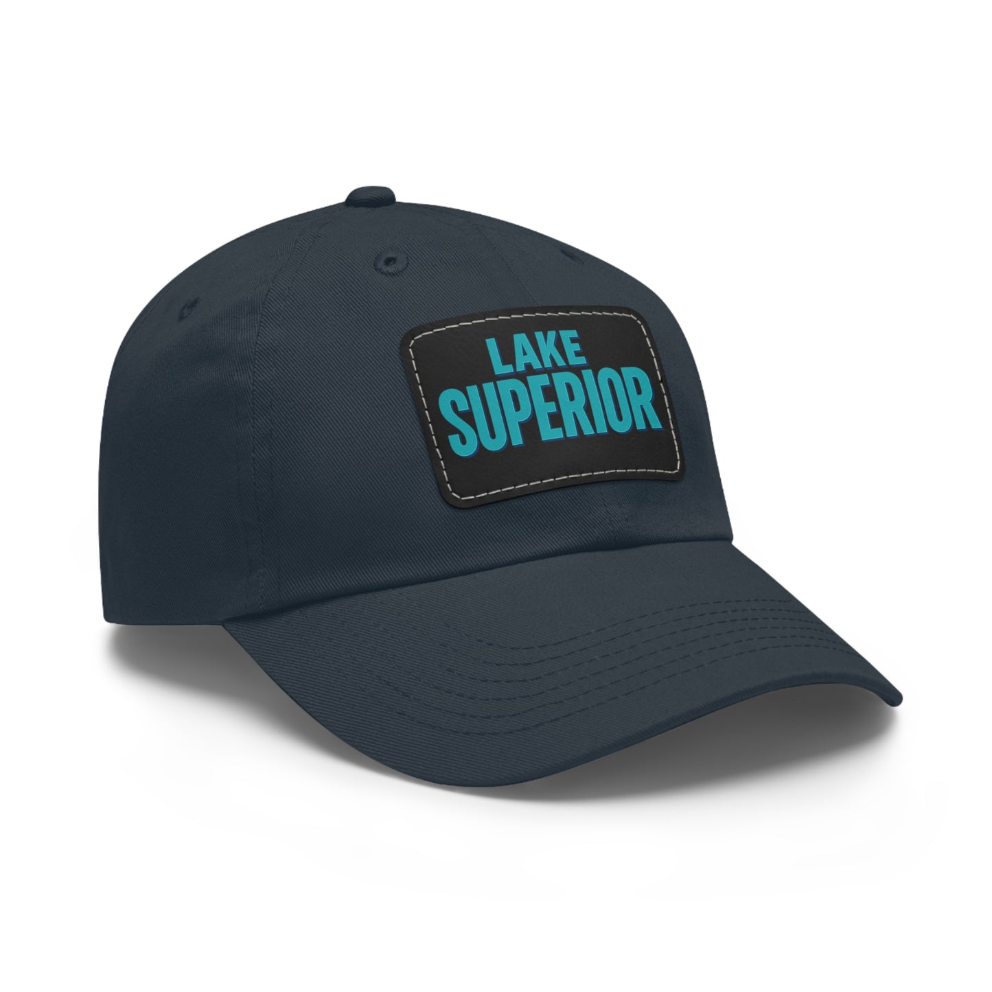 Lake Superior Dad Hat with Leather Patch (Rectangle)