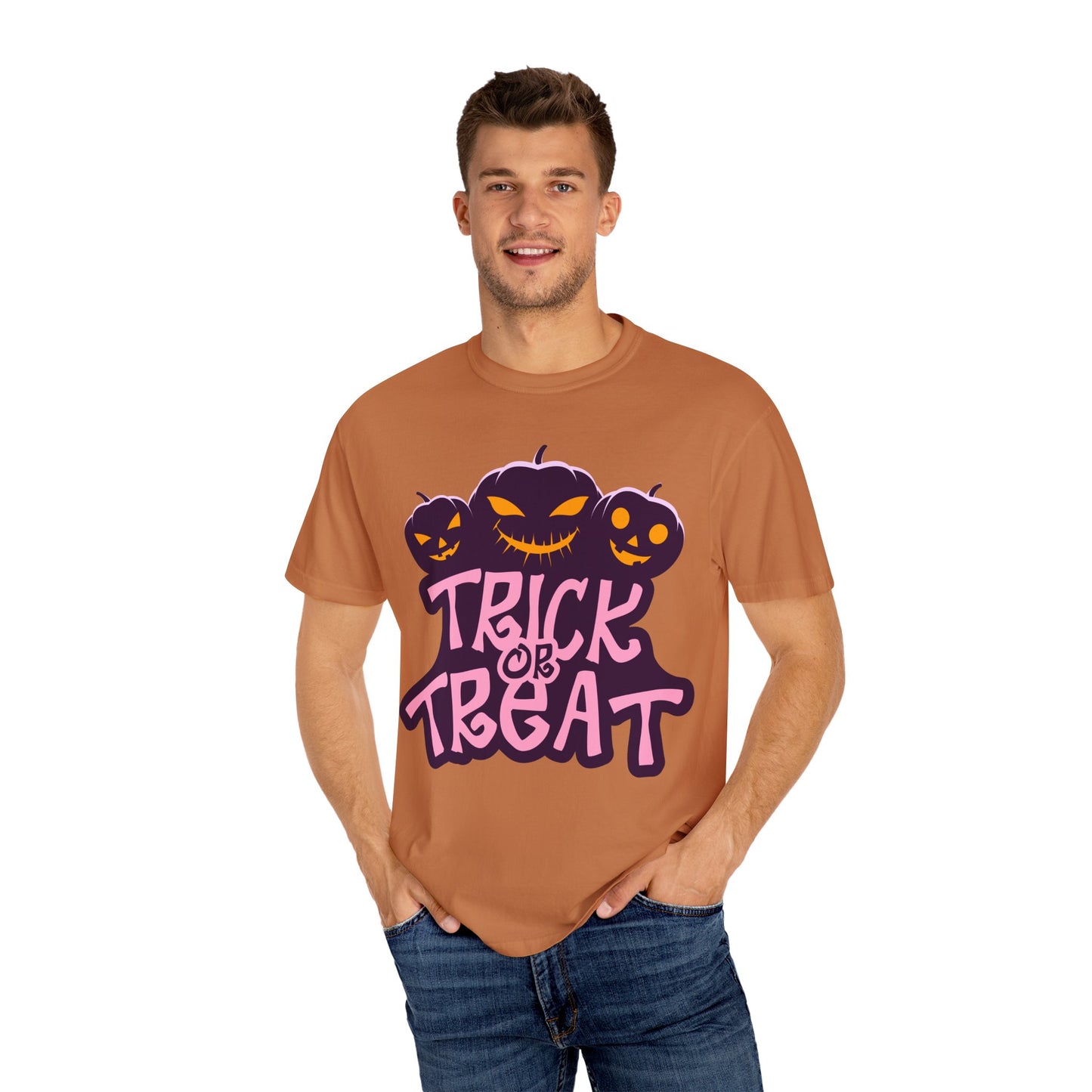 Halloween Trick or Treat T-Shirt, Unisex Halloween Tee, Spooky Autumn Shirt, Fun Costume Top, Trick or Treat Apparel