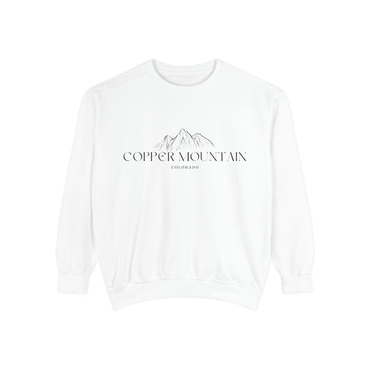 Copper Mountain Vibes Unisex Sweatshirt | Garment-Dyed Comfort, Perfect for Casual Outings, Travel, Gifts, Autumn Days