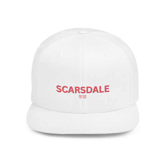 Scarsdale Stylish Flat Bill Snapback Hat with Scarsdale Design, Perfect for Casual Outings, Streetwear, Gifts, Festivals, Everyday Wear