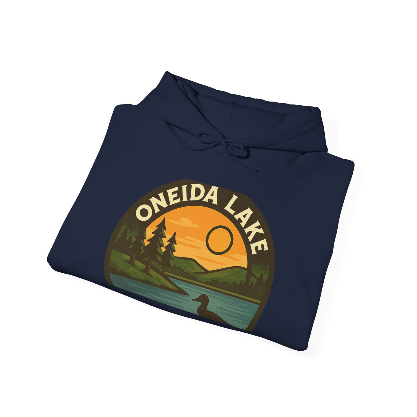 Oneida Lake Hoodie, Cozy Casual Wear, Unisex Sweatshirt, Lake Lover Gift, Outdoor Adventure Apparel, Summer Retreat Fashion