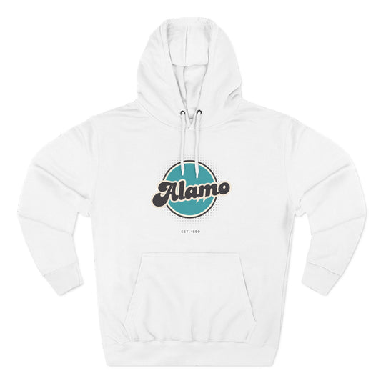 Alamo Retro Vibe Hoodie for Casual Days, Streetwear, Unisex Gift, Cozy Layering Apparel
