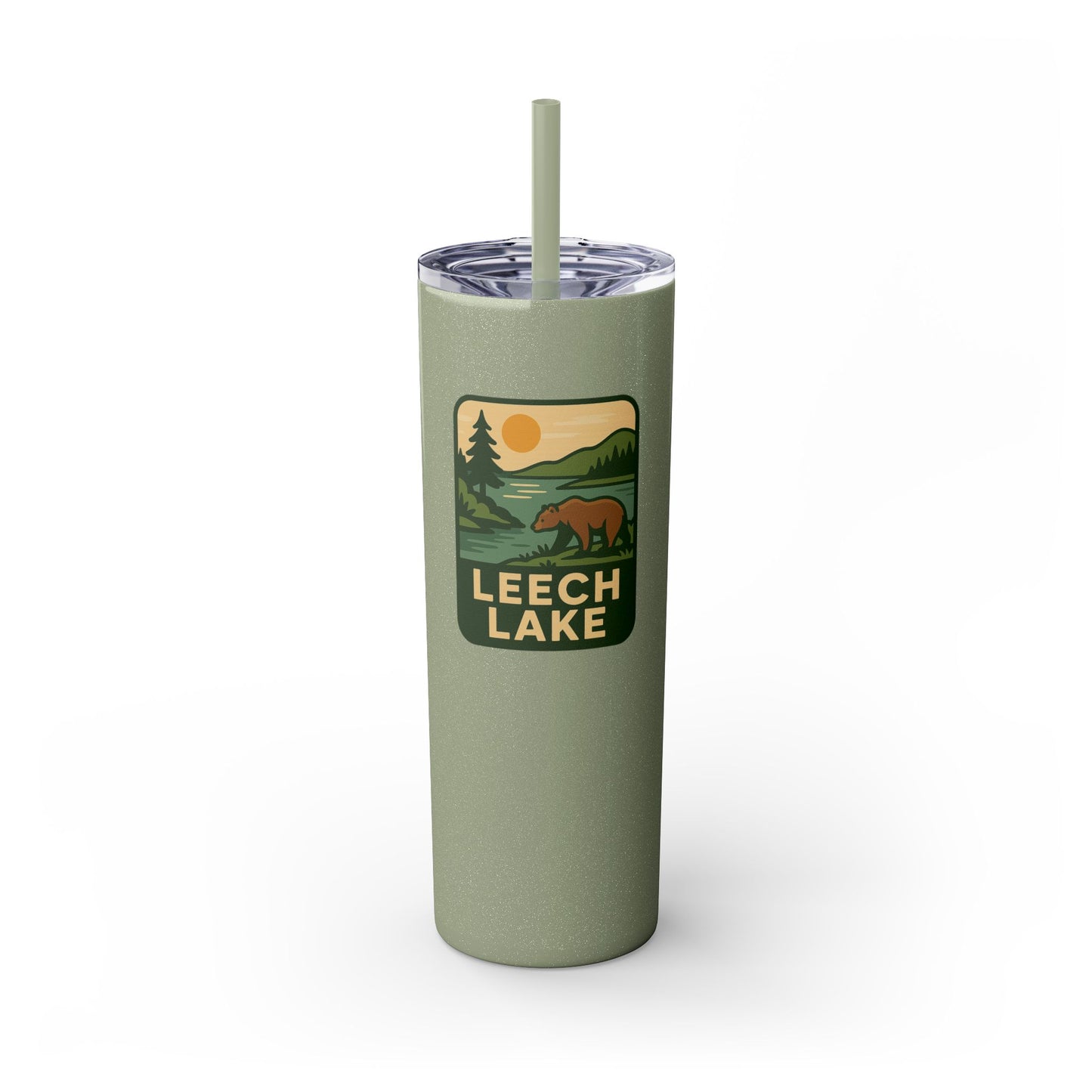 Leech Lake Skinny Tumbler - 20oz Travel Mug, Eco-Friendly Drinkware for Adventurers, Ideal for Camping, Picnics, and Daily Hydration