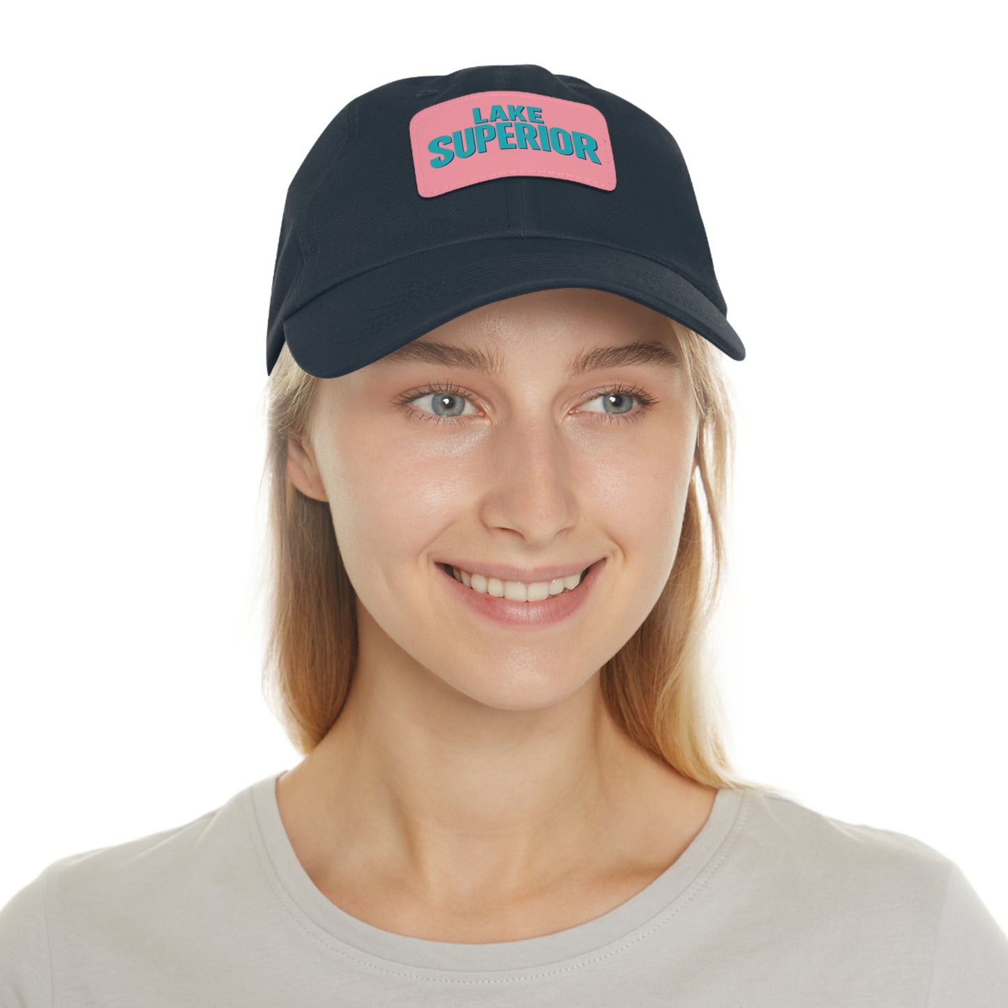 Lake Superior Dad Hat with Leather Patch (Rectangle)